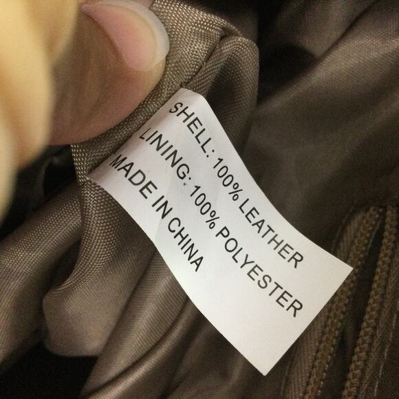 Joy Mangano Leather Double Handle Zipper Multiple Compartment Tan Tote Handbag - Picture 8 of 12